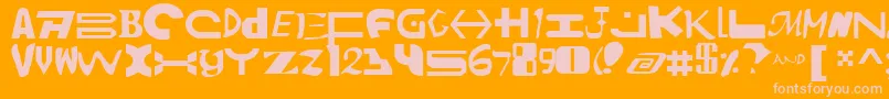 Шрифт Amalv2 – розовые шрифты на оранжевом фоне