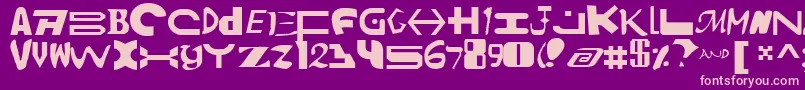 Amalv2 Font – Pink Fonts on Purple Background