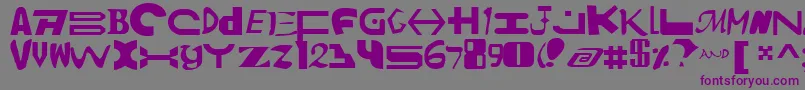 Amalv2 Font – Purple Fonts on Gray Background