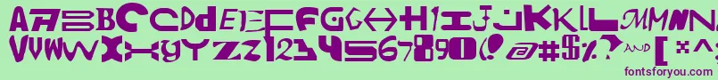 Amalv2 Font – Purple Fonts on Green Background