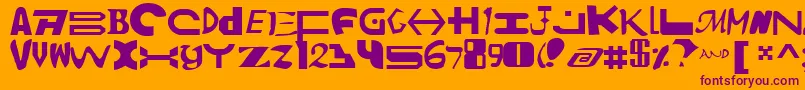 Amalv2 Font – Purple Fonts on Orange Background