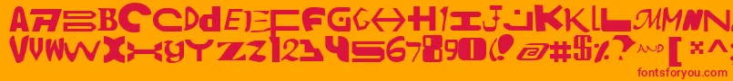 Amalv2 Font – Red Fonts on Orange Background