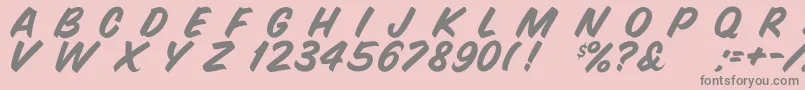 フォントSnyderspeed – ピンクの背景に灰色の文字