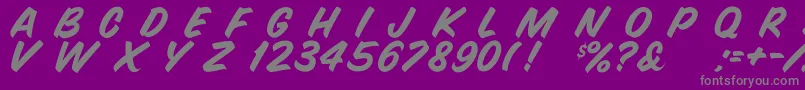 Snyderspeed Font – Gray Fonts on Purple Background