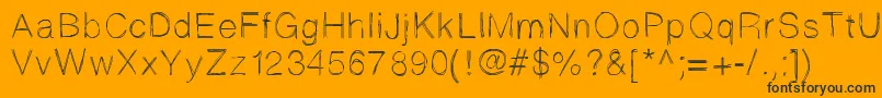 Sketchtica Font – Black Fonts on Orange Background