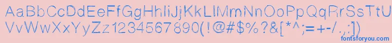 Sketchtica Font – Blue Fonts on Pink Background