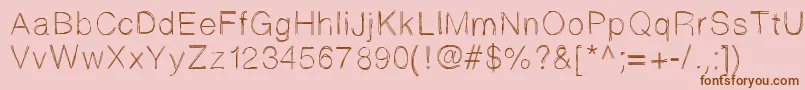 Sketchtica Font – Brown Fonts on Pink Background