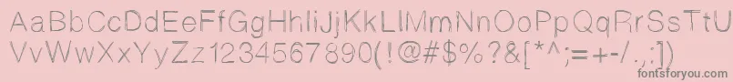 Sketchtica Font – Gray Fonts on Pink Background