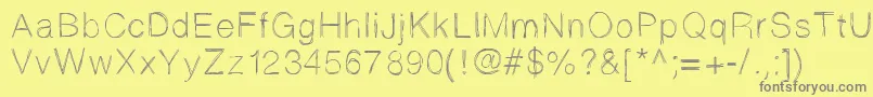 Sketchtica-Schriftart – Graue Schriften auf gelbem Hintergrund