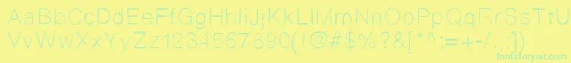 Police Sketchtica – polices vertes sur fond jaune
