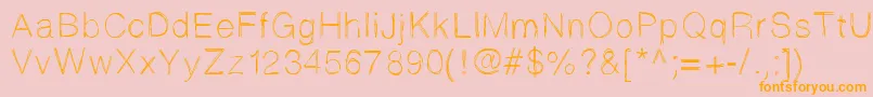 Sketchtica Font – Orange Fonts on Pink Background