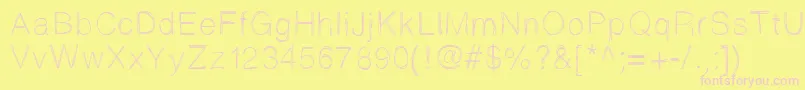 Sketchtica Font – Pink Fonts on Yellow Background