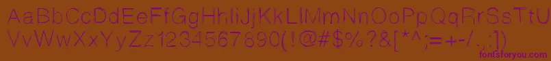 Sketchtica Font – Purple Fonts on Brown Background