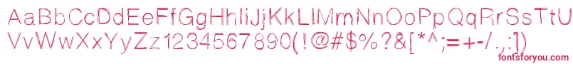 Sketchtica Font – Red Fonts on White Background