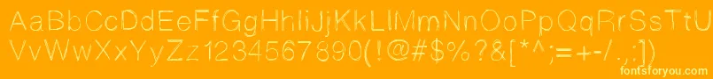 Sketchtica Font – Yellow Fonts on Orange Background