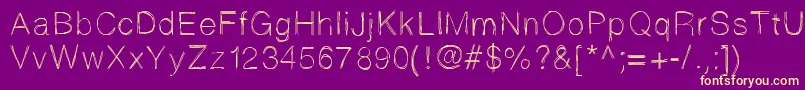 Czcionka Sketchtica – żółte czcionki na fioletowym tle