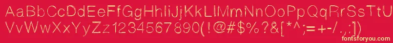 Sketchtica Font – Yellow Fonts on Red Background