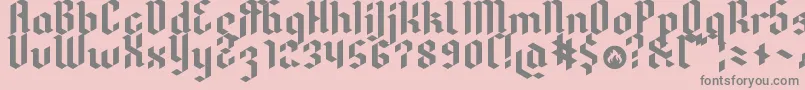 DreifrakturMac Font – Gray Fonts on Pink Background