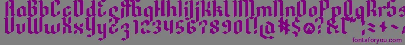 DreifrakturMac Font – Purple Fonts on Gray Background