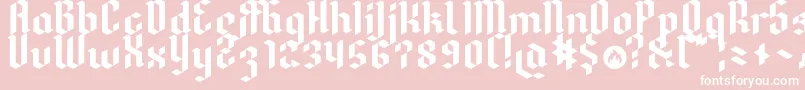 DreifrakturMac Font – White Fonts on Pink Background
