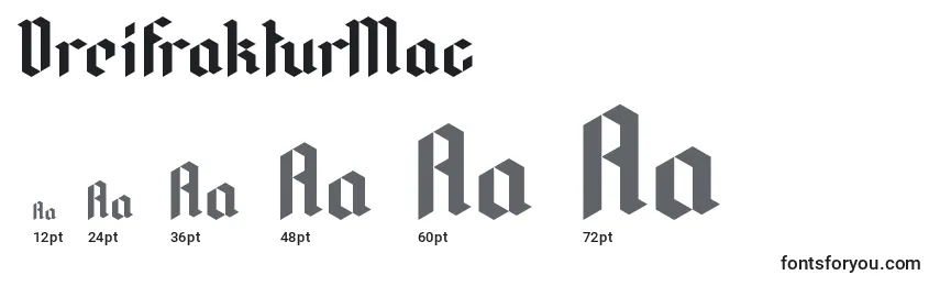 Размеры шрифта DreifrakturMac