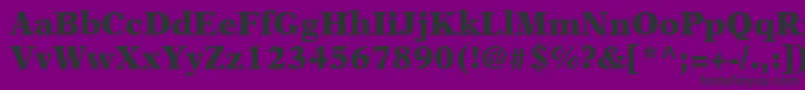 NewAsterLtBlack Font – Black Fonts on Purple Background