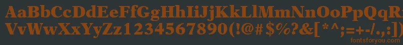 NewAsterLtBlack Font – Brown Fonts on Black Background