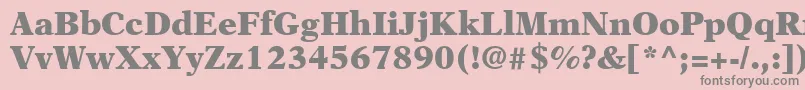 NewAsterLtBlack Font – Gray Fonts on Pink Background