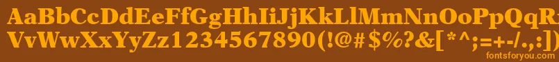 Weitere Informationen zur NewAsterLtBlack-Schriftart NewAsterLtBlack-Schriftart – Orangefarbene Schriften auf braunem Hintergrund