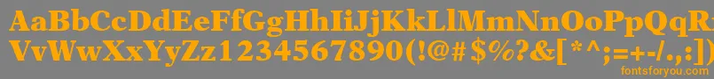 NewAsterLtBlack-Schriftart – Orangefarbene Schriften auf grauem Hintergrund