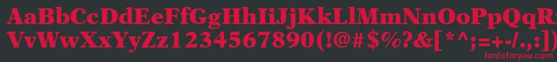 NewAsterLtBlack Font – Red Fonts on Black Background