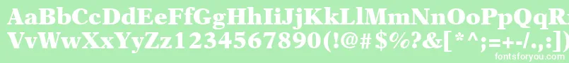 NewAsterLtBlack Font – White Fonts on Green Background