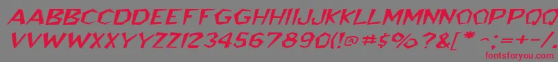 fuente BedrockwideItalic – Fuentes Rojas Sobre Fondo Gris