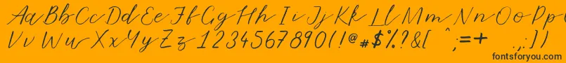 Marmalade Font – Black Fonts on Orange Background