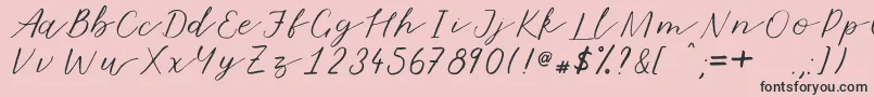 Marmalade Font – Black Fonts on Pink Background