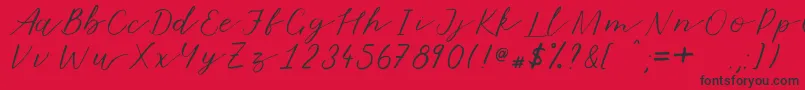 Marmalade Font – Black Fonts on Red Background