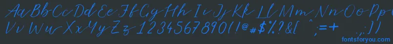 Marmalade Font – Blue Fonts on Black Background