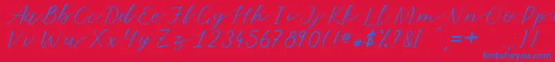 Marmalade Font – Blue Fonts on Red Background