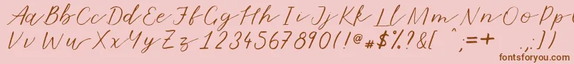 Marmalade Font – Brown Fonts on Pink Background