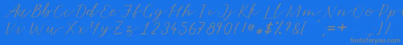 Marmalade Font – Gray Fonts on Blue Background