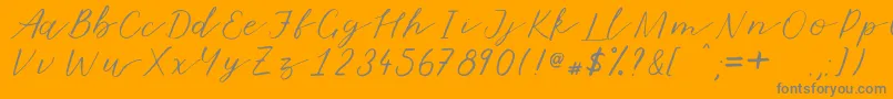 Marmalade Font – Gray Fonts on Orange Background