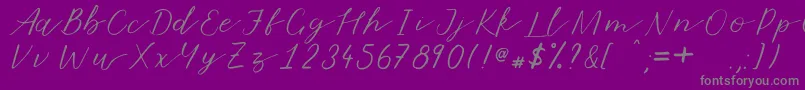 Marmalade Font – Gray Fonts on Purple Background