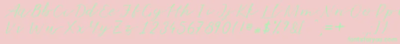 Marmalade Font – Green Fonts on Pink Background