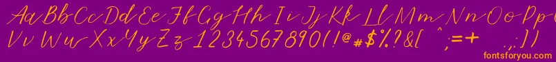 Marmalade Font – Orange Fonts on Purple Background