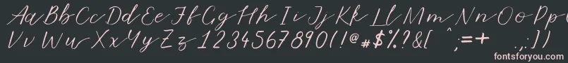 Marmalade Font – Pink Fonts on Black Background