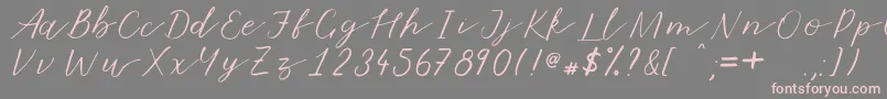 Marmalade Font – Pink Fonts on Gray Background