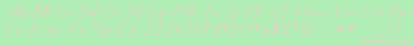 Marmalade Font – Pink Fonts on Green Background