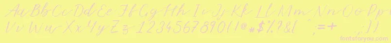 Marmalade Font – Pink Fonts on Yellow Background