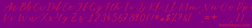 Marmalade Font – Red Fonts on Purple Background