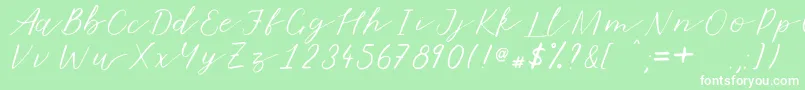 More about Marmalade Font Marmalade Font – White Fonts on Green Background
